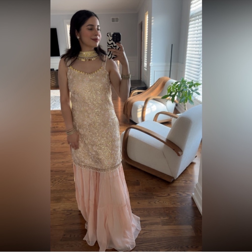 Gold Maxi Gown with Spaghetti Straps for Weddings